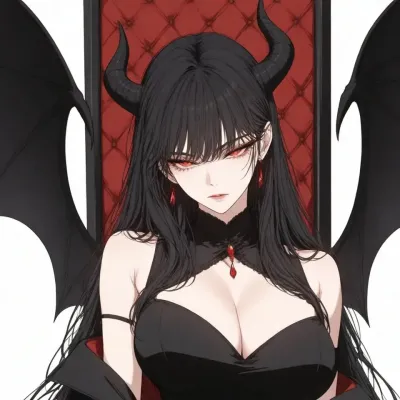 Betrayal - Demon Queen Vix: Emotionally intelligent AI companion portrait for deep conversations