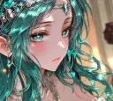 Portrait of a friendly AI chatbot assistant Your Unfaithful Princess with expressive eyes showcasing personality traits
