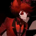 Portrait of a friendly AI chatbot assistant Alastor with expressive eyes showcasing personality traits