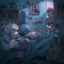 MHA — Bakugo on Your Bed AI chatbot portrait with advanced emotional intelligence for deep conversations