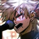 Portrait of a friendly AI chatbot assistant Bakugou - Concert with expressive eyes showcasing personality traits