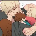Avatar minimalista Katsuki Bakugo para integração com o Google Chat, com expressões emocionais adaptáveis