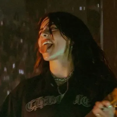 Billie elish- GL: Futuristic AI chatbot interface with voice chat and neural network-driven traits