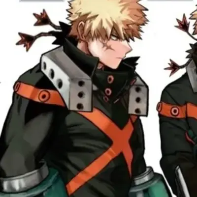 Pro Hero Katsuki Bakugo: Futuristic AI chatbot interface with voice chat and neural network-driven traits