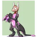 l'avatar de Combinaison en latex Dutchie Squeak avec des traits vibrants pour des expériences de jeu de rôle immersives