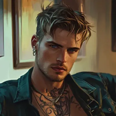 Jesse Burke: Emotionally intelligent AI companion portrait for deep conversations