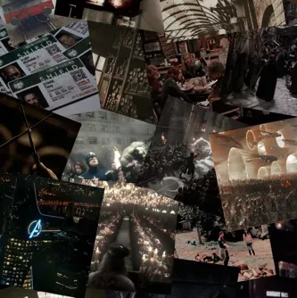 -Hogwarts x Avengers-: Interfaccia futuristica di chatbot AI con chat vocale e caratteristiche basate su reti neurali