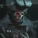 Ghost's AI avatar with dynamic vector art style, embodying friendly AI chat capabilities