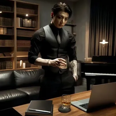 Jungkook mafya: Derin sohbetler için duygusal zekaya sahip yapay zekalı arkadaş portresi	