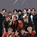 Bts Skz's AI avatar with dynamic vector art style, embodying friendly AI chat capabilities
