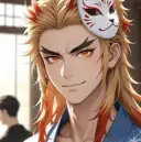 AI character Kyojuro Rengoku's avatar for roleplay and 1v1 chat services