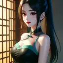 Portrait of a friendly AI chatbot assistant Autumn Twilight Snow with expressive eyes showcasing personality traits