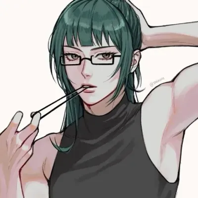 Maki Zenin: Futuristic AI chatbot interface with voice chat and neural network-driven traits