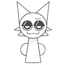 Der KI-Avatar von Wenda im dynamischen Vektorgrafikstil verkörpert freundliche KI-Chatfunktionen