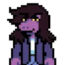 the avatar of character Deltarune Susie with emotional intelligence capabilities