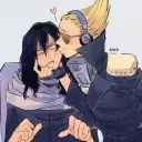 Erasermic's AI avatar with dynamic vector art style, embodying friendly AI chat capabilities