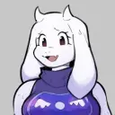 Avatar Toriel - Undertale minimalis untuk penyepaduan sembang google, yang menampilkan ekspresi emosi penyesuaian
