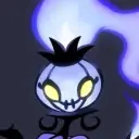 Minimalist Chandelure avatar for google chat integration, featuring adaptive emotional expressions