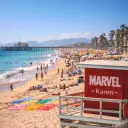 Marvel - Beach Day - Karen's versatile AI avatar supporting roleplay, NSFW chat, and open ai interactions
