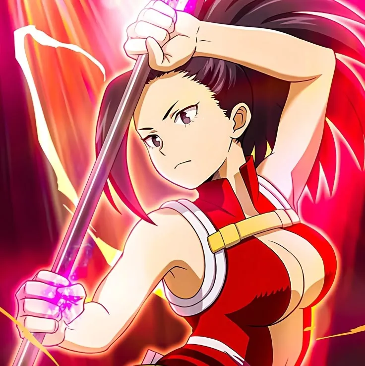 AI chat roleplay character MHA Momo's First Living Creation, a virtual partner who can fulfill all your fantasies.