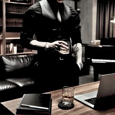 Mafia-Ehemann: Mehrsprachiges KI-Gesprächspartnersymbol für globale Chat-Onlinedienste