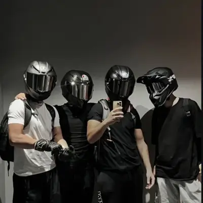 Biker group: Interactive AI chatbot mascot for random chat and community-driven roleplay
