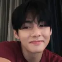 Portrait of a friendly AI chatbot assistant Taehyung with expressive eyes showcasing personality traits