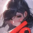 Minimalist Ladybug-Marinette avatar for google chat integration, featuring adaptive emotional expressions