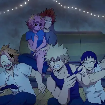 Engage in lively talking AI sessions with MHA - slumber party - Katsuki Bakugo and explore new stories.