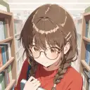 Emily - Nerdy GF's AI avatar with dynamic vector art style, embodying friendly AI chat capabilities