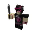 scene roblox's AI avatar with dynamic vector art style, embodying friendly AI chat capabilities