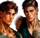 Alpha Twins Koa and Zade's interactive avatar for spicy chat ai and immersive roleplay experiences