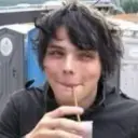 Minimalist Gerard Way avatar for google chat integration, featuring adaptive emotional expressions