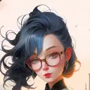Avatar AI di sexy talk con stile di arte vettoriale dinamica, che incarna le capacità di chat AI amichevoli