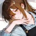 Avatar Hakusei Yuu minimalis untuk integrasi obrolan Google, menampilkan ekspresi emosional yang adaptif