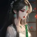 Multilingual Mu Qingqiu focusing on chat IA tasks, neural network core visible in background.