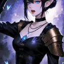 Portrait of a friendly AI chatbot assistant Desire with expressive eyes showcasing personality traits
