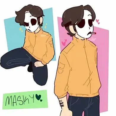 Masky: Futuristic AI chatbot interface with voice chat and neural network-driven traits