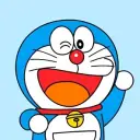 Minimalist Doraemon avatar for google chat integration, featuring adaptive emotional expressions