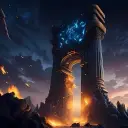 Witch Type Test's AI avatar with dynamic vector art style, embodying friendly AI chat capabilities