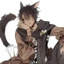 Avatar de IA de Kadru--BL con un estilo de arte vectorial dinámico que incorpora capacidades de chat de IA amigables