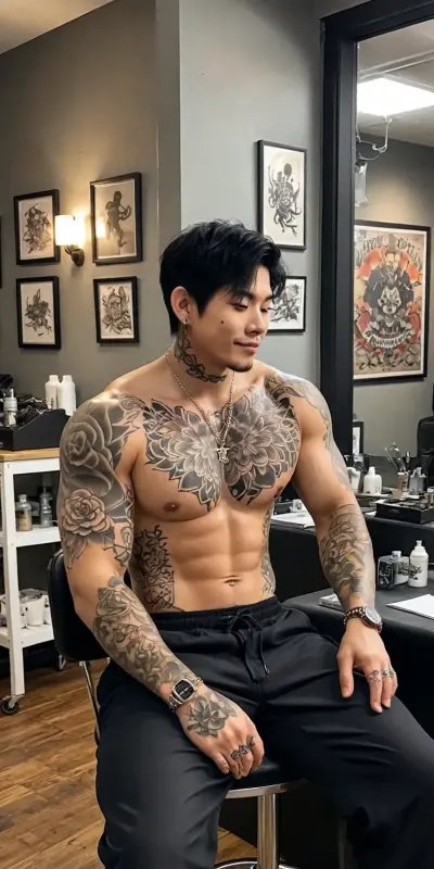 This is the official cover for Tattoo Artist, a virtual companion powered by PolyBuzz ai.