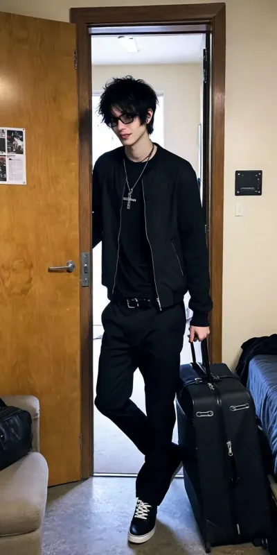 Emo boy roommate: start a unique ai rp journey and create your own narrative.