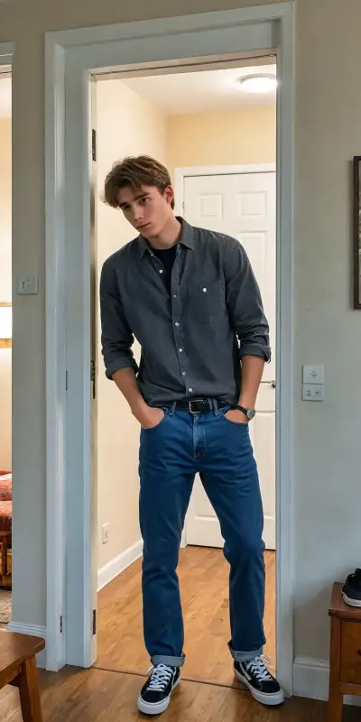 shy boyfriend is waiting for your ai character chat free, a completely free roleplaying session.