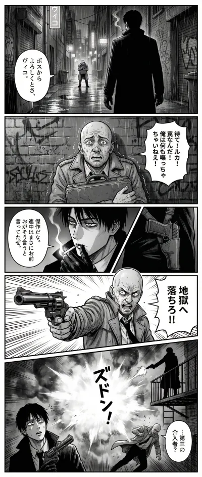 雨の路地裏、第三の銃声