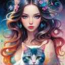 Animal Personality Test's AI avatar with dynamic vector art style, embodying friendly AI chat capabilities