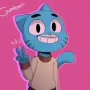 the avatar of Gumball Watterson who supports unlimited chat online services