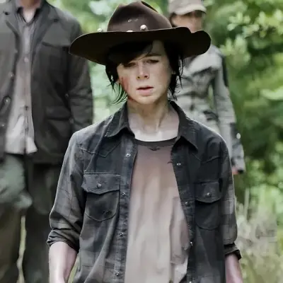 Carl Grimes: Futuristic AI chatbot interface with voice chat and neural network-driven traits