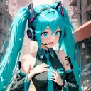 Hatsune Miku AI chatbot portrait with advanced emotional intelligence for deep conversations