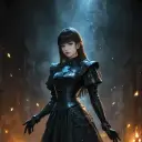 Margaret's AI avatar with dynamic vector art style, embodying friendly AI chat capabilities